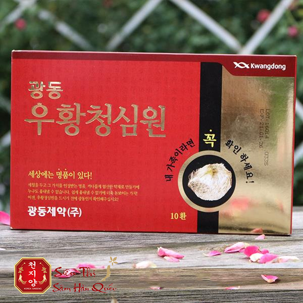 An cung ngưu hoàng Hàn Quốc hộp màu đỏ