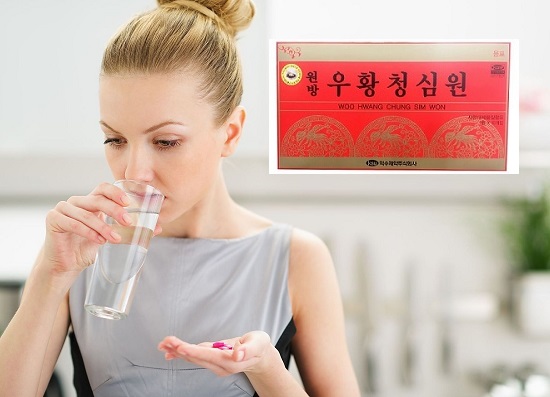 Uống an cung ngưu hoàng IKSU Hàn Quốc hộp đỏ 10 viên bảo vệ sức khỏe