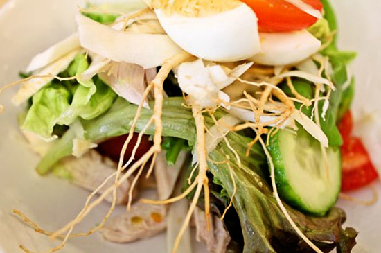 Cách chế biến Salad sâm tươi