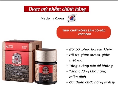 công dụng của cao hồng sâm kgc korean red ginseng extract 100g