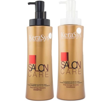 Dầu gội Kerasys Salon Care 600ml phục hồi tóc gãy chẻ ngọn
