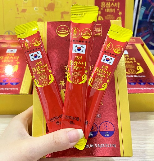 nước hồng sâm korean red ginsneg stick daily đóng gói nhỏ tiện lợi khi sử dụng