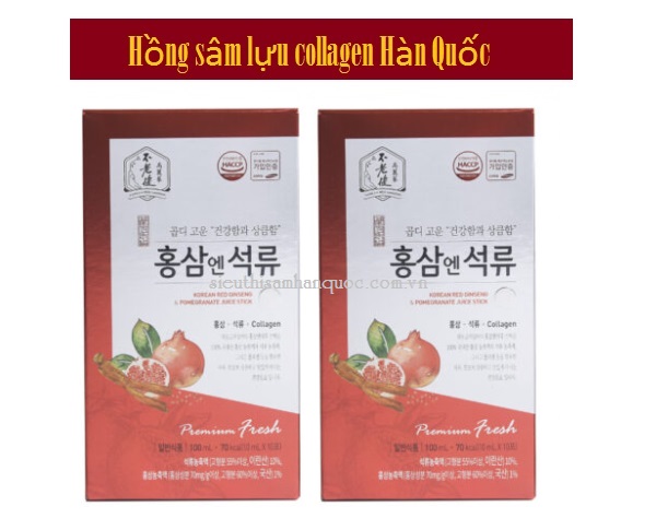 Hồng sâm lựu Collagen Hàn Quốc