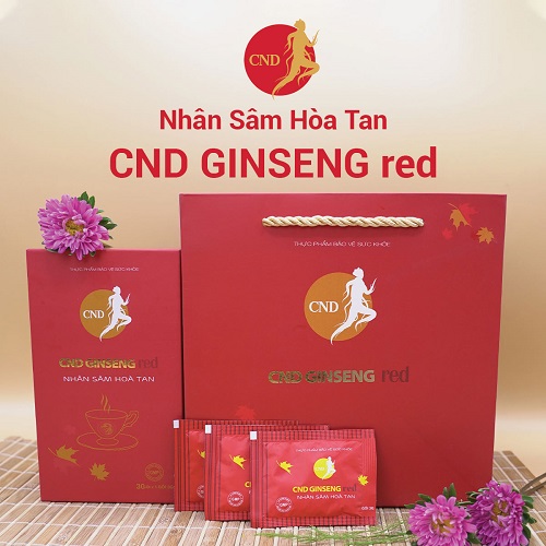 Nhân Sâm Hoà Tan CND GINSENG Red, Hộp 30 gói